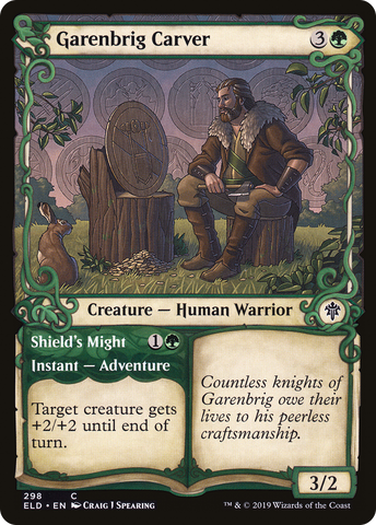 {C} Garenbrig Carver // Shield's Might (Showcase) [Throne of Eldraine][ELD 298]