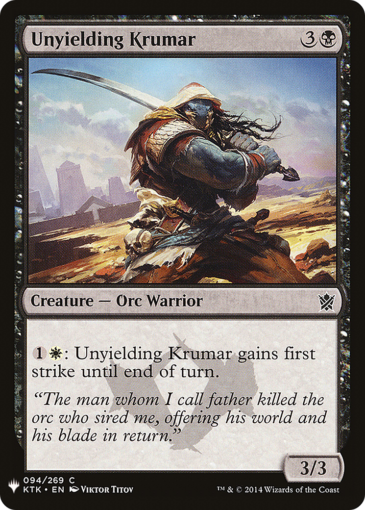 {C} Unyielding Krumar [Mystery Booster][LS KTK 094]
