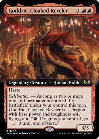 {@R} Goddric, Cloaked Reveler (Extended Art) [Wilds of Eldraine][WOE 347]