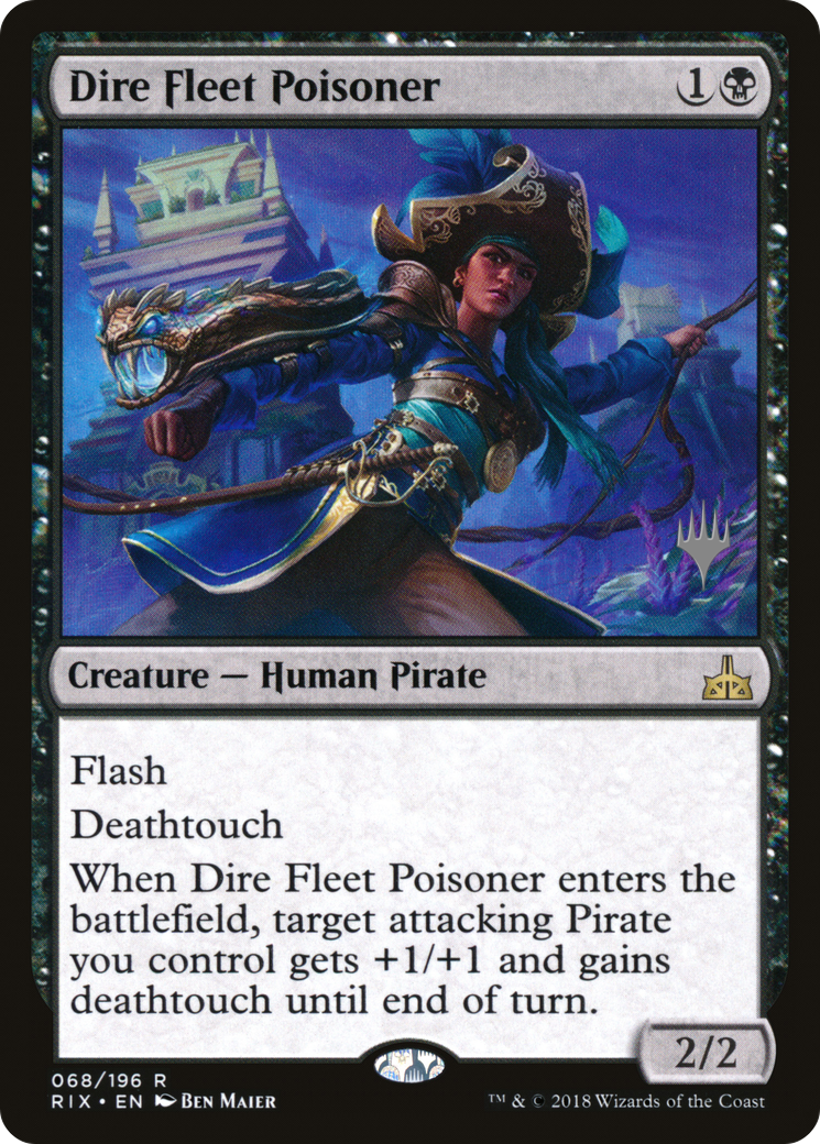 {R} Dire Fleet Poisoner (Promo Pack) [Rivals of Ixalan Promos][PP RIX 068]