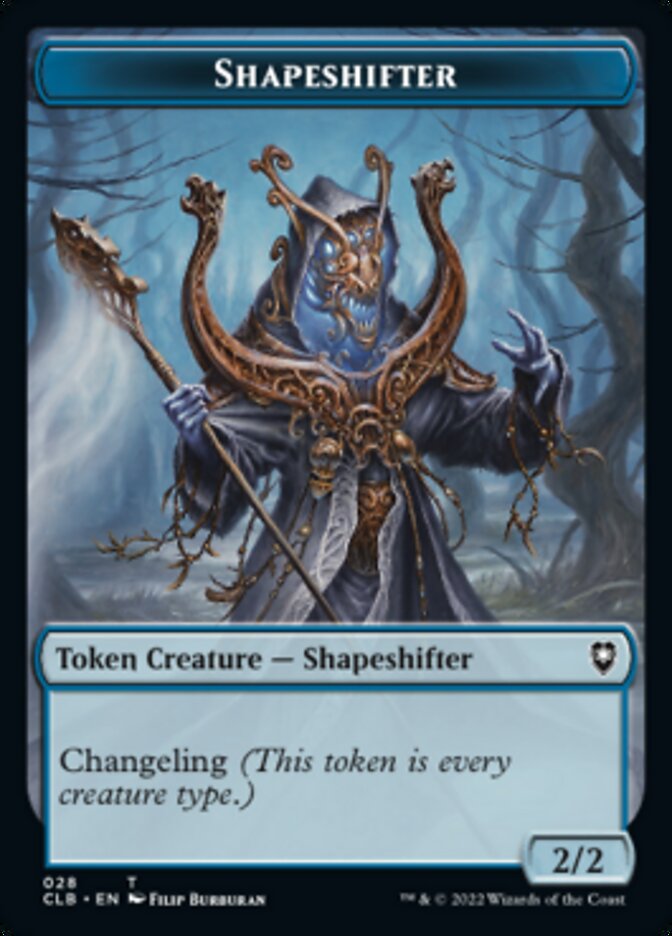 {T} Shapeshifter (024) // Shapeshifter (028) Double-sided Token [Commander Legends: Battle for Baldur's Gate Tokens][TCLB 024]