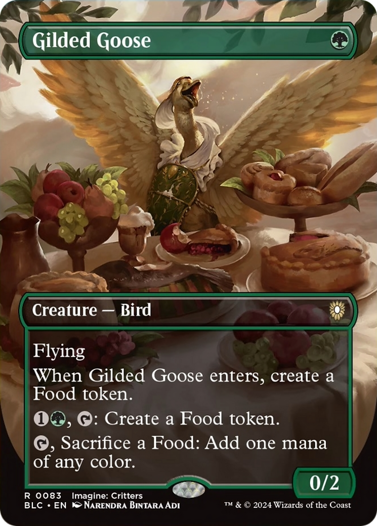 {R} Gilded Goose (Borderless) [Bloomburrow Commander][BLC 083]