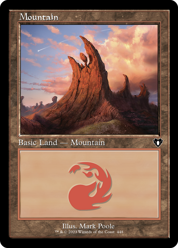 {B} Mountain (448) (Retro) [Commander Masters][CMM 448]