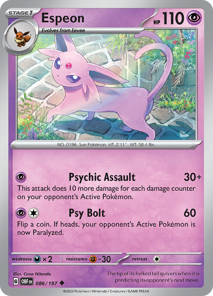 Espeon 86 - SV03 Obsidian Flames