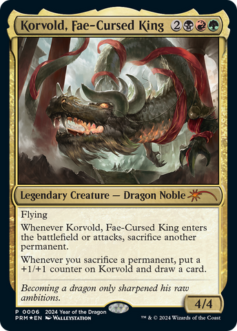 {R} Korvold, Fae-Cursed King (Year of the Dragon 2024) [Standard Showdown Promos][PL24 006]