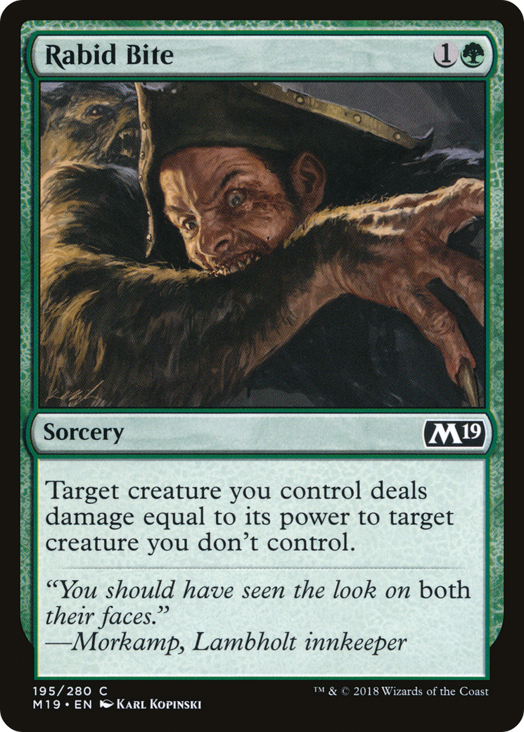{C} Rabid Bite [Core Set 2019][M19 195]