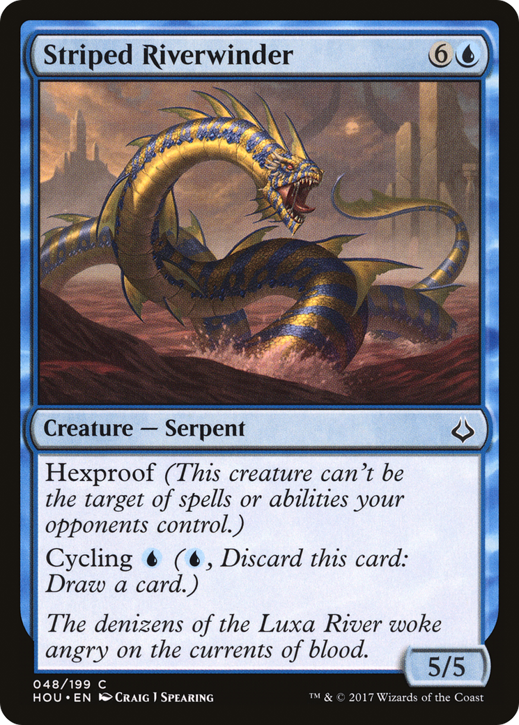 {C} Striped Riverwinder [Hour of Devastation][HOU 048]