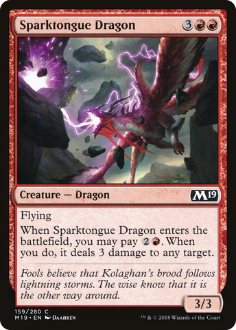 {C} Sparktongue Dragon [Core Set 2019][M19 159]