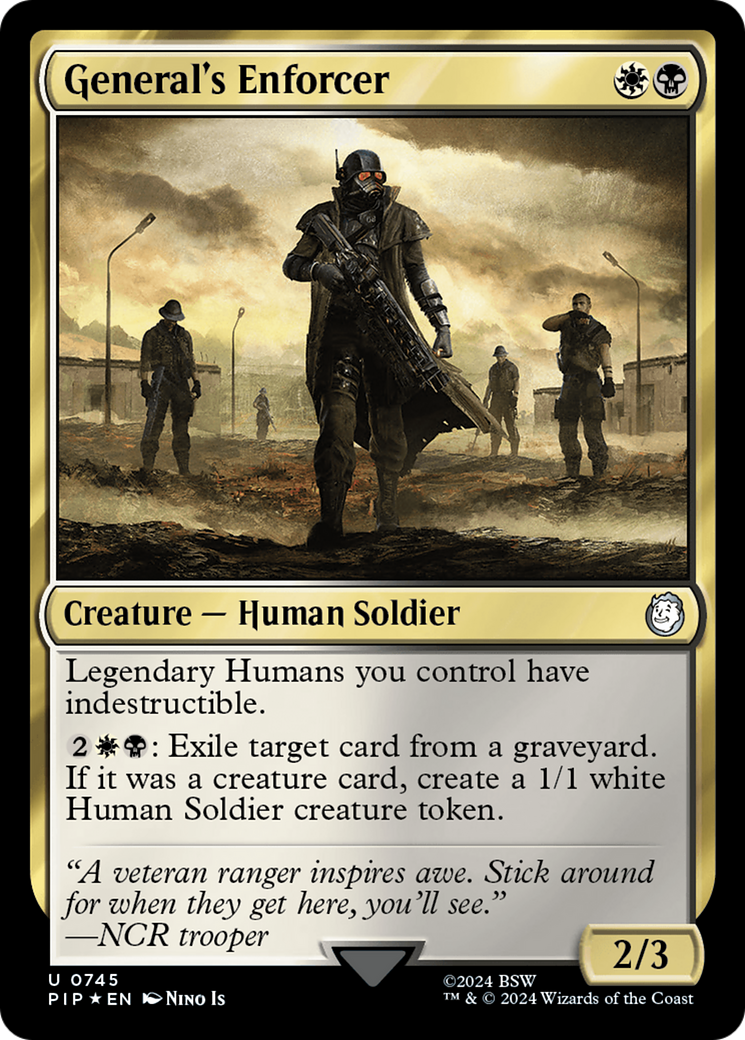 {C} General's Enforcer (Surge Foil) [Fallout][PIP 745]