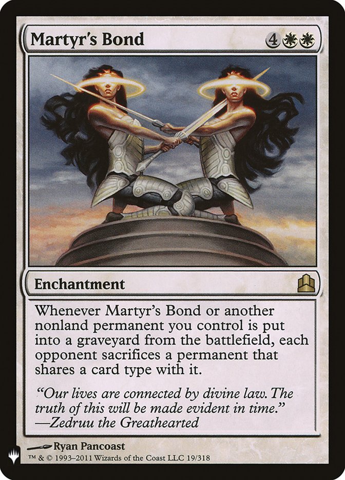 {R} Martyr's Bond [Mystery Booster][MB1 CMD 019]