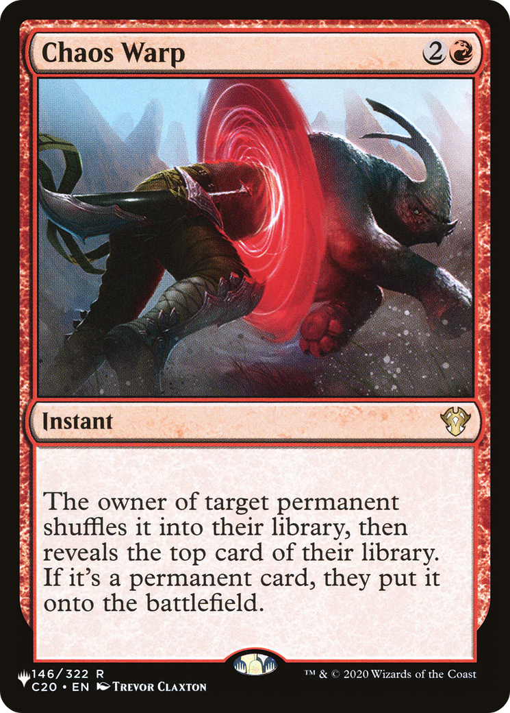{R} Chaos Warp [Secret Lair: Heads I Win, Tails You Lose][LS C20 146]
