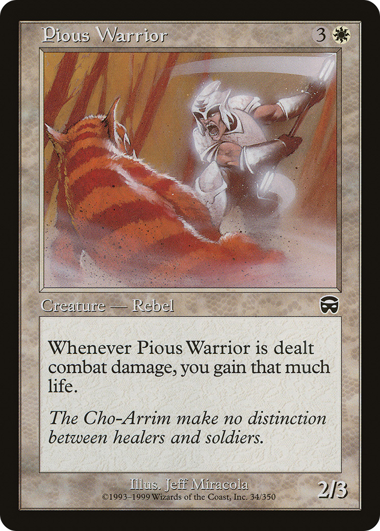 {C} Pious Warrior [Mercadian Masques][MMQ 034]