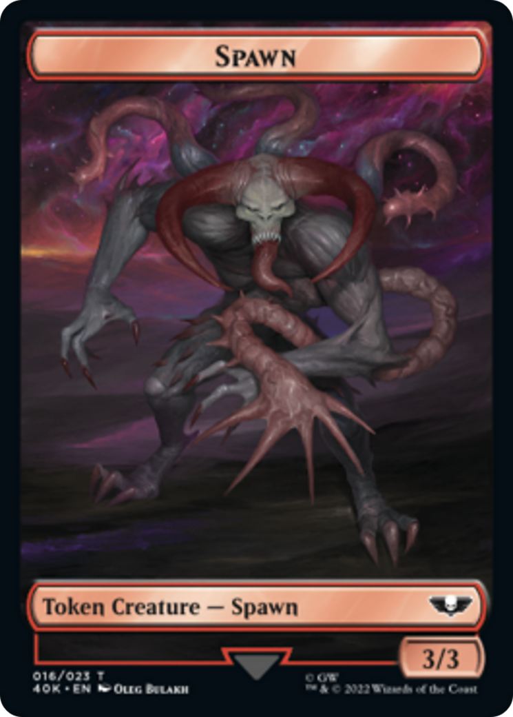 {T} Spawn // Blue Horror (Surge Foil) [Universes Beyond: Warhammer 40,000 Tokens][SFO T40K 020]