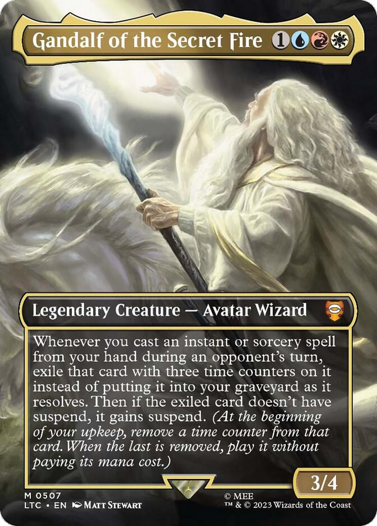 {R} Gandalf of the Secret Fire (Borderless) [The Lord of the Rings: Tales of Middle-Earth Commander][LTC 507]