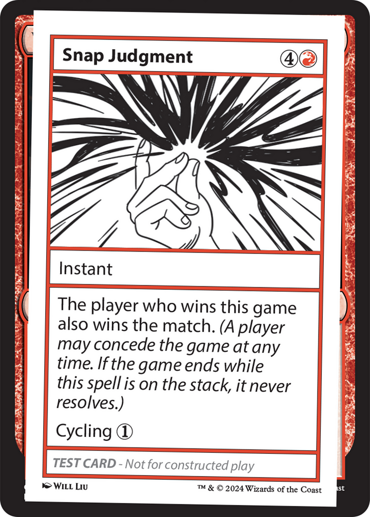{C} Snap Judgment [Mystery Booster 2 Playtest Cards][MB2 PLAYTEST]