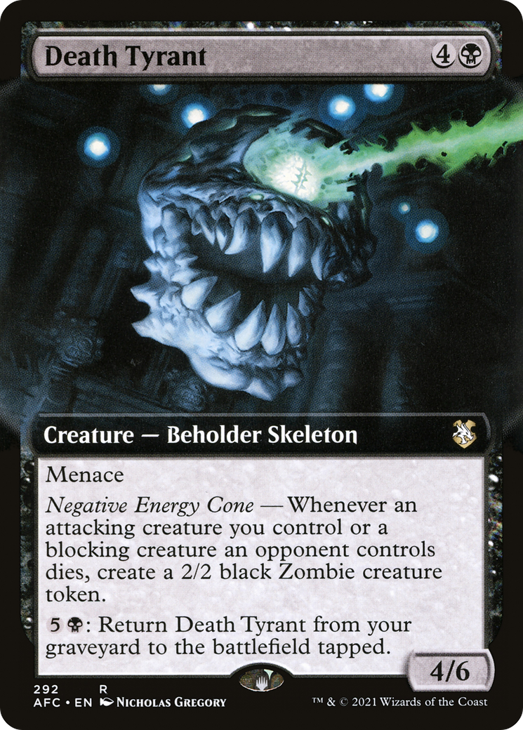{R} Death Tyrant (Extended Art) [Dungeons & Dragons: Adventures in the Forgotten Realms Commander][AFC 292]