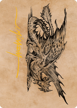 {A} Ancient Brass Dragon Art Card (49) (Gold-Stamped Signature) [Commander Legends: Battle for Baldur's Gate Art Series][GS ACLB 049]