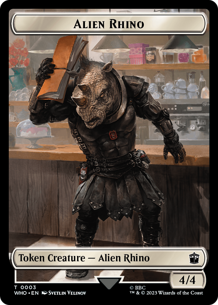 {T} Alien Rhino // Alien Salamander Double-Sided Token [Doctor Who Tokens][TWHO 3//16]