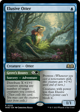 {@R} Elusive Otter // Grove's Bounty [Wilds of Eldraine][WOE 225]