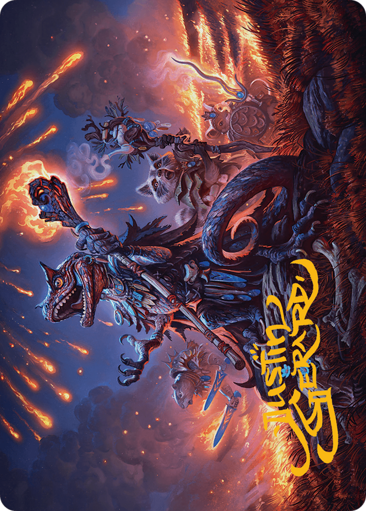 {A} Valley Flamecaller Art Card (Gold-Stamped Signature) [Bloomburrow Art Series][GS ABLB 021]