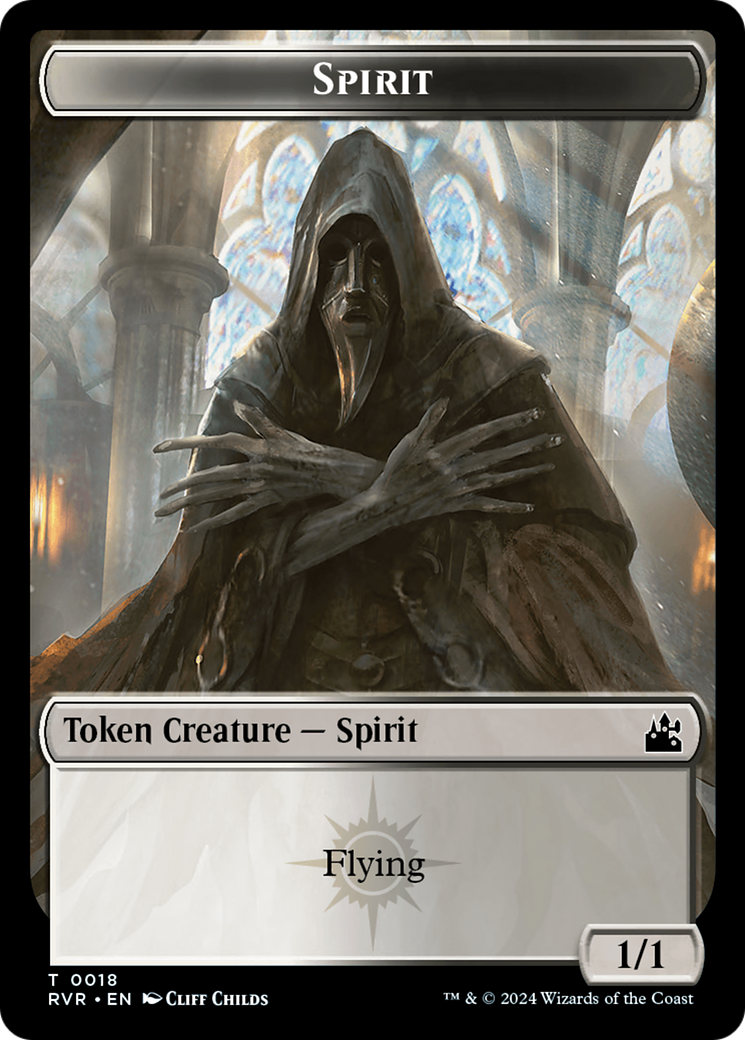 {T} Spirit (0018) // Soldier Double-Sided Token [Ravnica Remastered Tokens][TRVR 18//16]