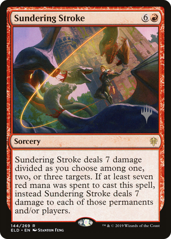 {R} Sundering Stroke (Promo Pack) [Throne of Eldraine Promos][PP ELD 144]