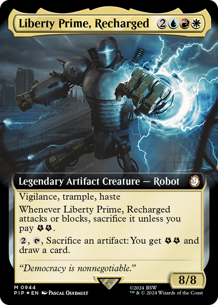 {R} Liberty Prime, Recharged (Extended Art) (Surge Foil) [Fallout][PIP 944]