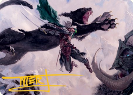{A} Drizzt Do'Urden Art Card (Gold-Stamped Signature) [Dungeons & Dragons: Adventures in the Forgotten Realms Art Series][GS AAFR 052]