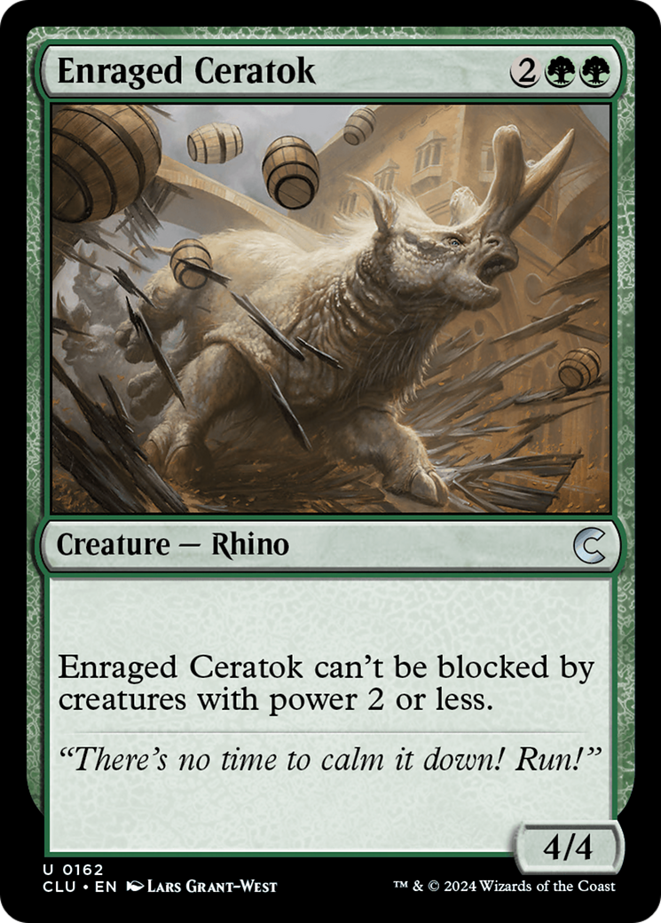 {C} Enraged Ceratok [Ravnica: Clue Edition][CLU 162]