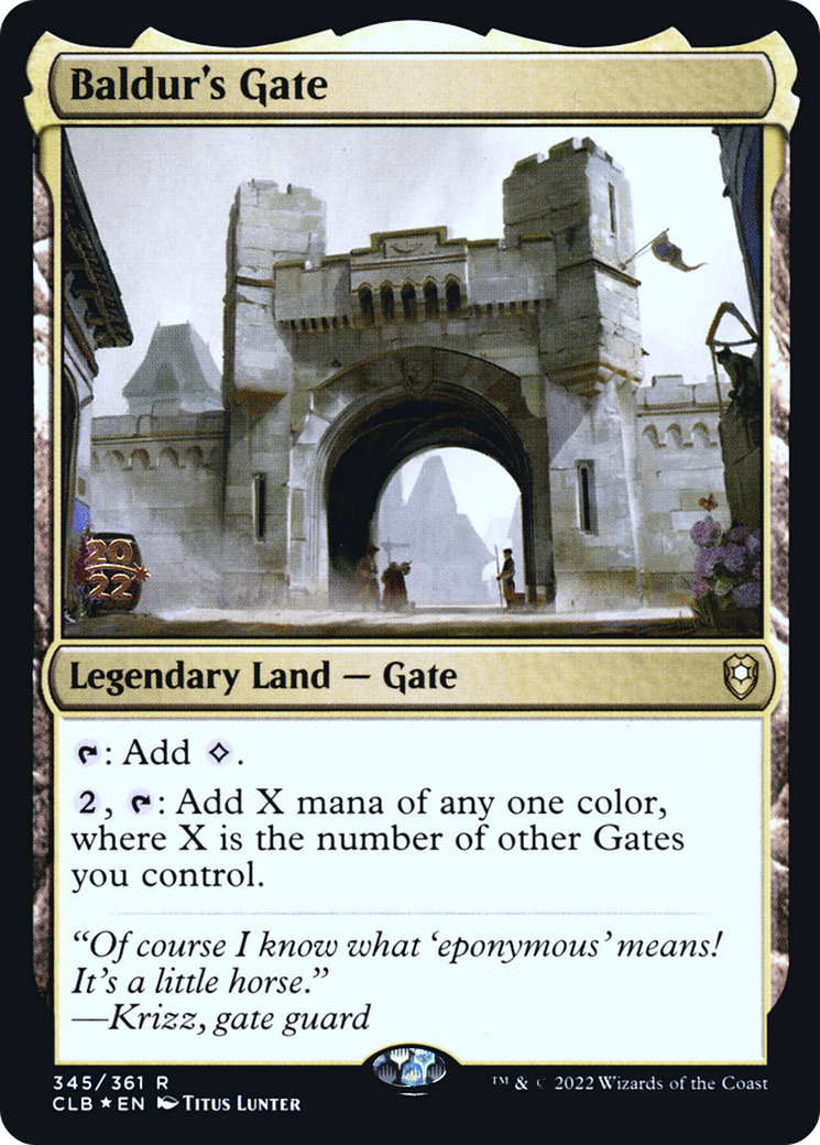 {R} Baldur's Gate [Commander Legends: Battle for Baldur's Gate Prerelease Promos][PR CLB 345]