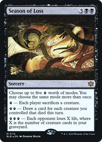 {@R} Season of Loss [Bloomburrow Prerelease Promos][PR BLB 112]