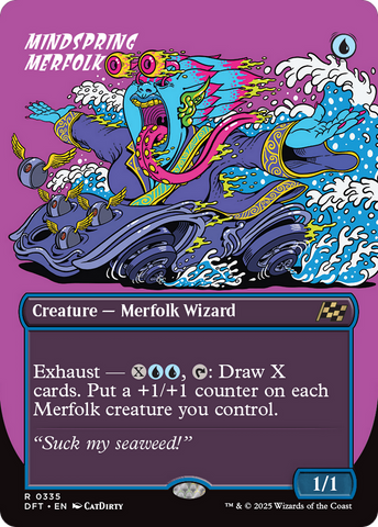 {@R} Mindspring Merfolk (Borderless) [Aetherdrift][DFT 335]