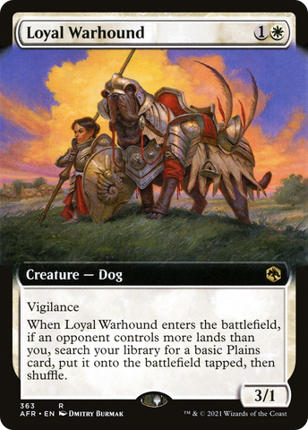 {R} Loyal Warhound (Extended Art) [Dungeons & Dragons: Adventures in the Forgotten Realms][AFR 363]