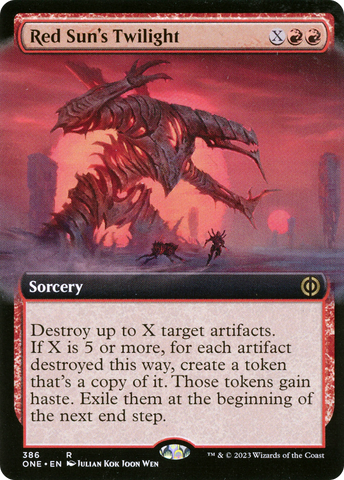 {R} Red Sun's Twilight (Extended Art) [Phyrexia: All Will Be One][ONE 386]