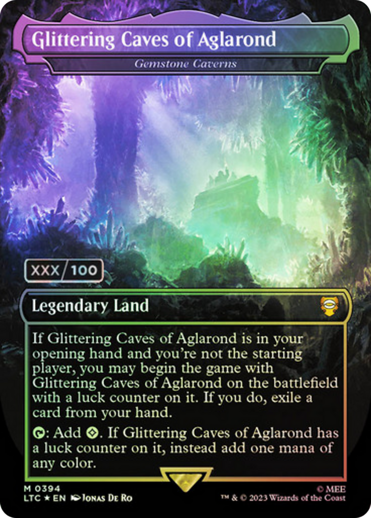 {R} Glittering Caves of Aglarond - Gemstone Caverns (Serialized) [The Lord of the Rings: Tales of Middle-Earth Commander][SR LTC 394]