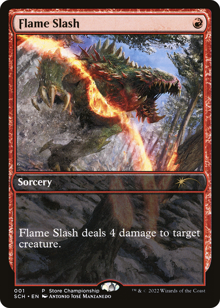 {R} Flame Slash (Extended Art) [Store Championships 2022][PA SCH 001]