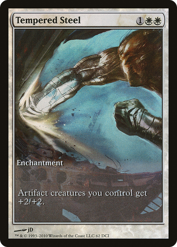 {R} Tempered Steel (Game Day) (Extended Art) [Scars of Mirrodin Promos][PA SOM 024]