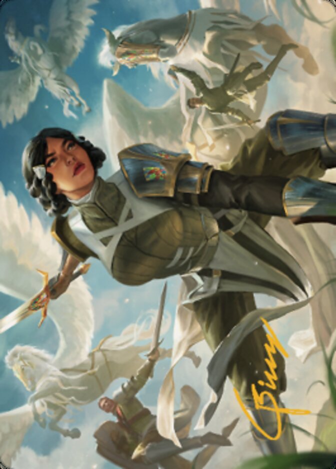{A} Resolute Reinforcements Art (Gold-Stamped Signature) [Dominaria United Art Series][GS ADMU 013]