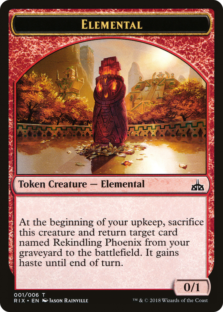 {T} Elemental Token (001/006) [Rivals of Ixalan Tokens][TRIX 001] - Misty Mountain Games