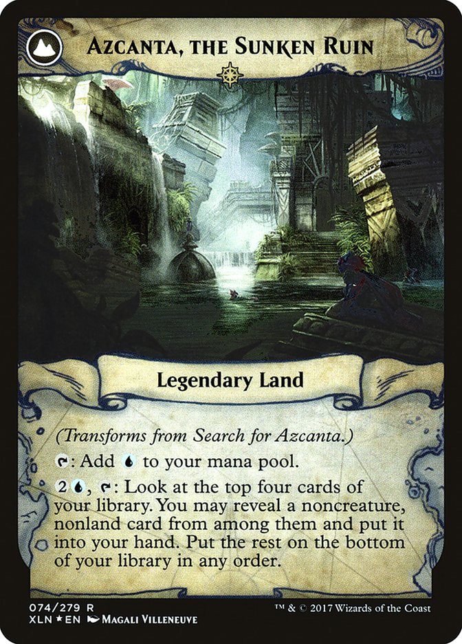 {R} Search for Azcanta // Azcanta, the Sunken Ruin [Ixalan Prerelease Promos][PR XLN 074]