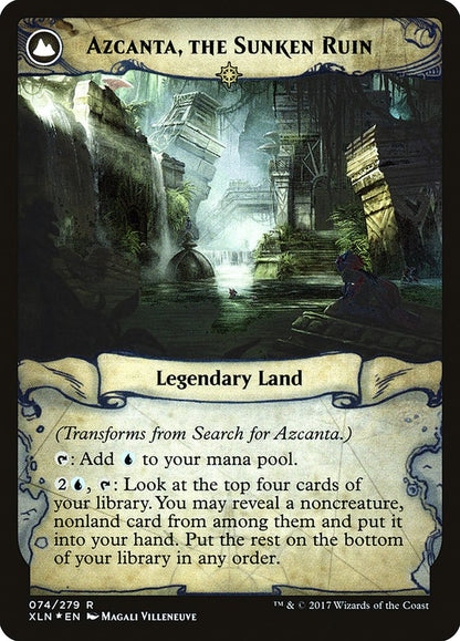 {R} Search for Azcanta // Azcanta, the Sunken Ruin [Ixalan Prerelease Promos][PR XLN 074]