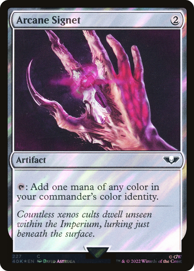 {C} Arcane Signet (227) (Surge Foil) [Universes Beyond: Warhammer 40,000][SF 40K 227]