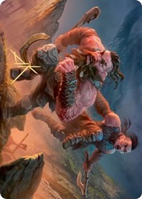 {A} Dwarven Reinforcements Art Card (Gold-Stamped Signature) [Kaldheim Art Series][GS AKHM 033]
