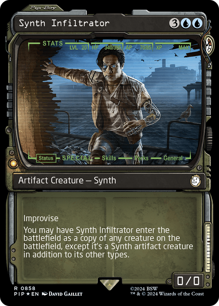 {R} Synth Infiltrator (Showcase) (Surge Foil) [Fallout][PIP 858]