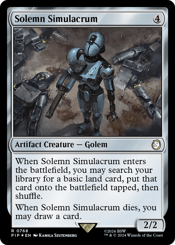 {R} Solemn Simulacrum (Surge Foil) [Fallout][PIP 768]