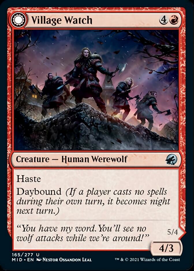 {C} Village Watch // Village Reavers [Innistrad: Midnight Hunt][MID 165]