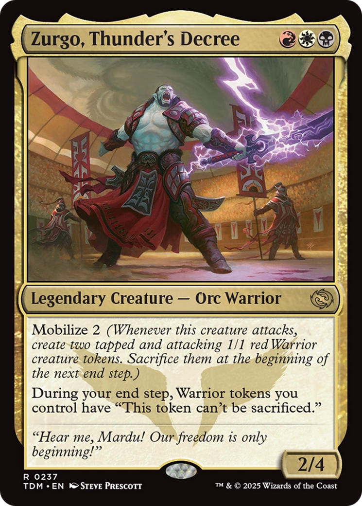 {@R} Zurgo, Thunder's Decree [Tarkir: Dragonstorm][TDM 237]