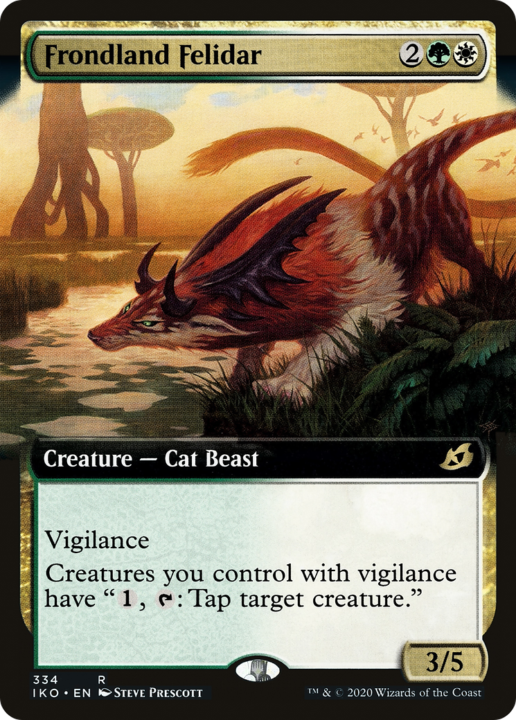 {R} Frondland Felidar (Extended Art) [Ikoria: Lair of Behemoths][IKO 334]