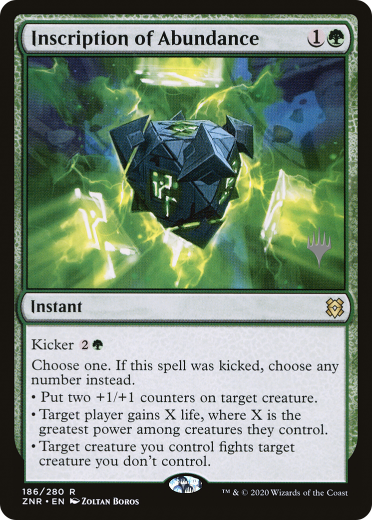 {R} Inscription of Abundance (Promo Pack) [Zendikar Rising Promos][PP ZNR 186]