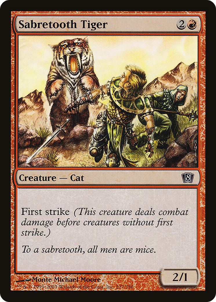 {C} Sabretooth Tiger [Eighth Edition][8ED 217]